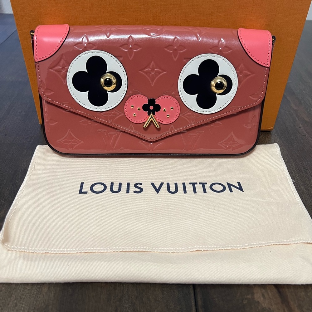 💯 LOUIS VUITTON Monogram Vernis
Pochette-Felicie Chain Long Wallet with COA - Picture 2 of 15